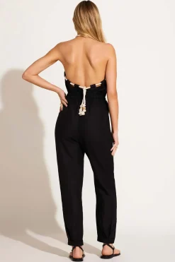 Avery Halter Top - Black EcoLinen