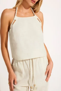 Avery Halter Top - Oatmeal EcoLinen