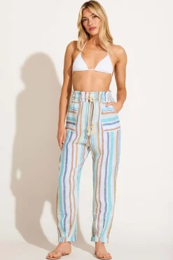 Avery Pant - Tidal Stripe EcoLinen