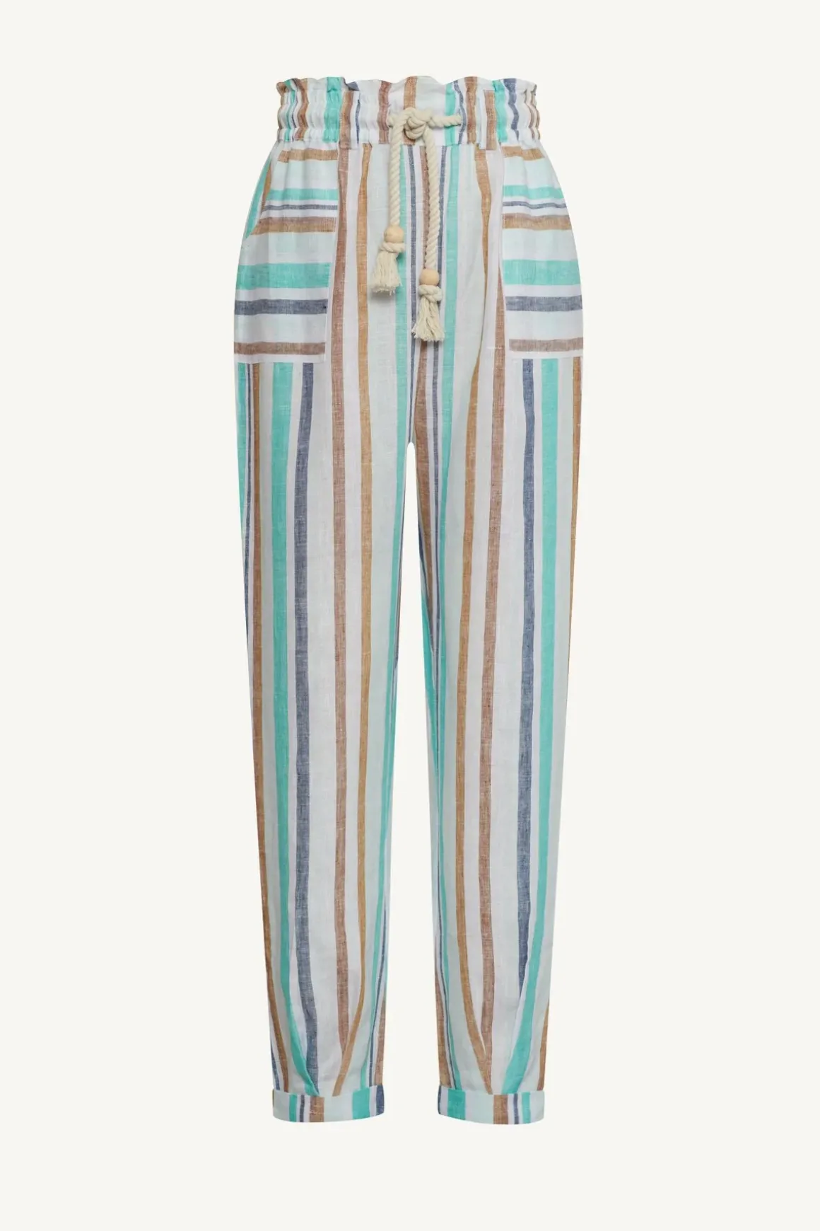 Avery Pant - Tidal Stripe EcoLinen