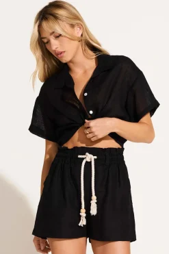 Avery Short - Black EcoLinen