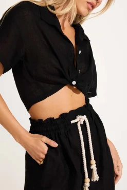 Avery Short - Black EcoLinen