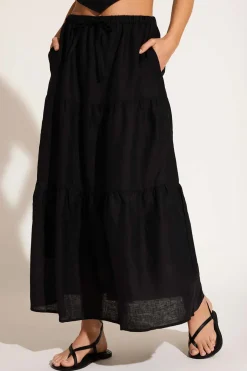 Canyon Skirt - Black EcoLinen