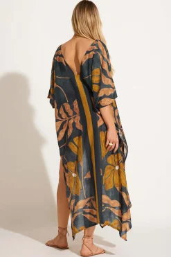Cerise Caftan - Kelp Flower Cotton Cupro
