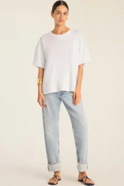 Coast Oversized Boyfriend Tee - White Cotton Jersey