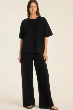 Coast Oversized Boyfriend Tee - Black Cotton Jersey