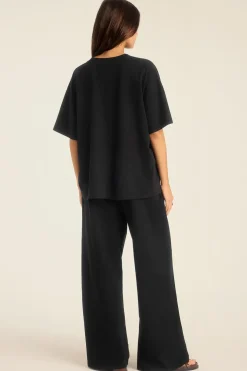 Coast Oversized Boyfriend Tee - Black Cotton Jersey