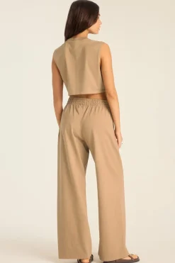 Coast Pant - Latte Cotton Jersey