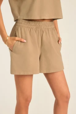 Coast Short - Latte Cotton Jersey