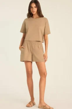 Coast Short - Latte Cotton Jersey