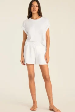Coast Short - White Cotton Jersey