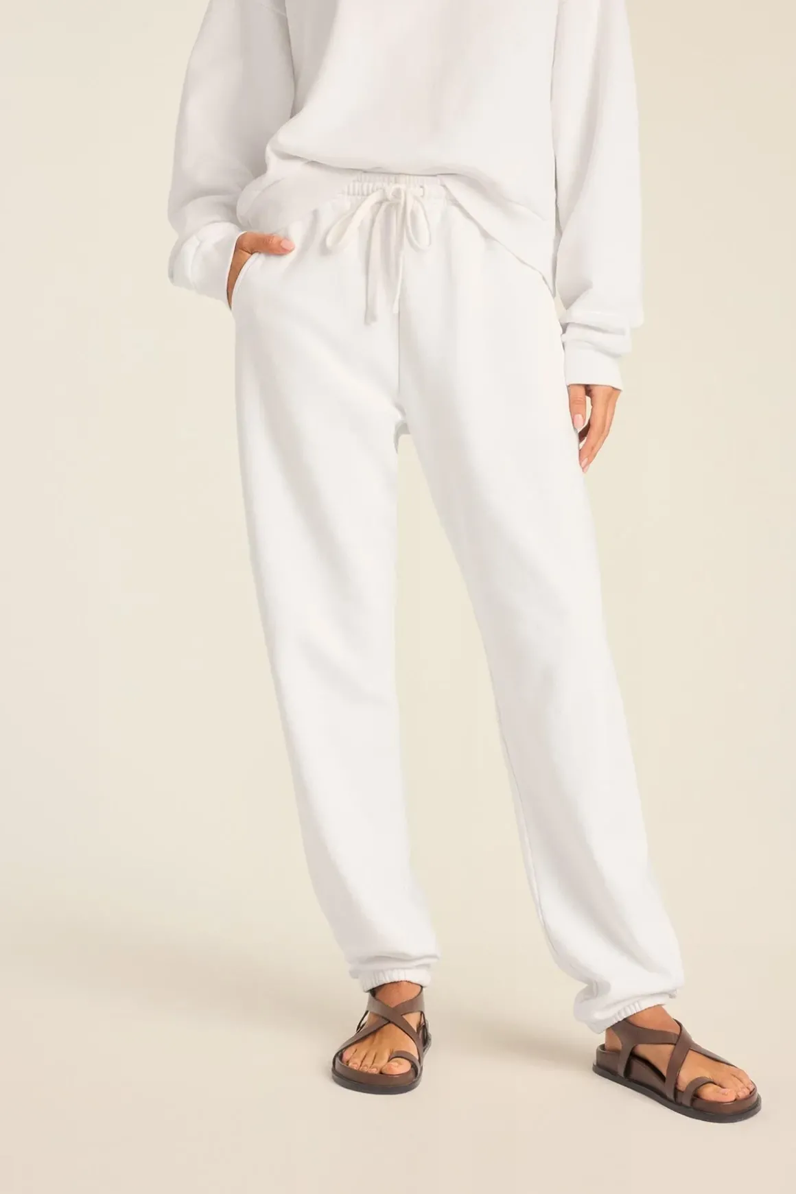 Dawn Classic Sweatpant - White French Terry
