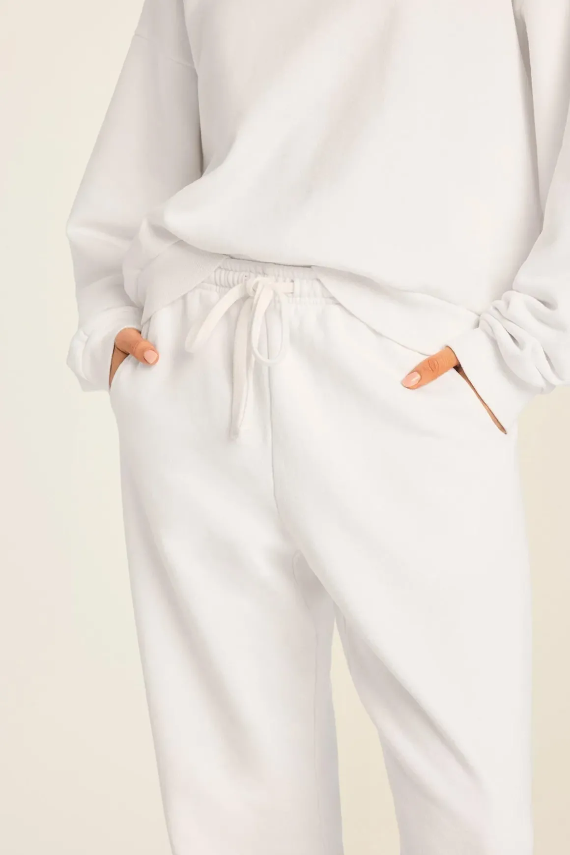 Dawn Classic Sweatpant - White French Terry