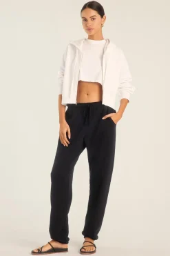 Dawn Crop Hoodie - White French Terry