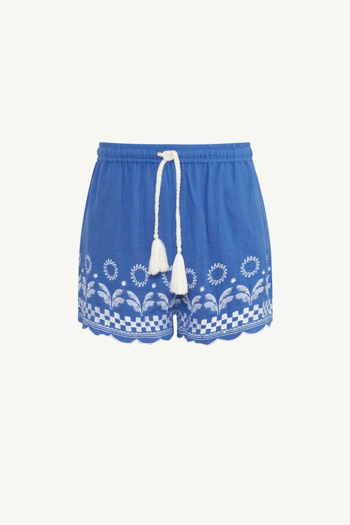Daya Embroidered Short - Cobalt Mykonos