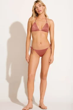Elle Tie Side Bottom - Pink Metallic