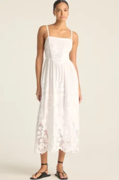 Flora Dress - White Beachside Broderie