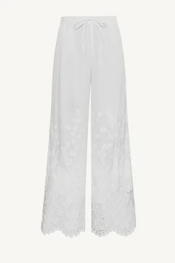 Flora Pant - White Beachside Broderie