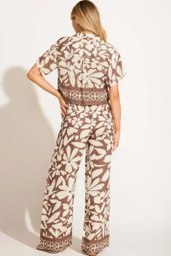 Hana Cropped Shirt - Desert Flower EcoLinen