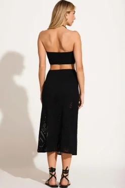 Harper Skirt - Black Calico Crochet