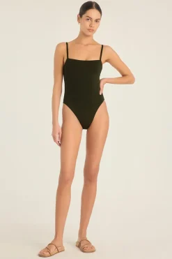 Jenna High Leg One Piece - Forest EcoLux