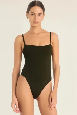Jenna High Leg One Piece - Forest EcoLux