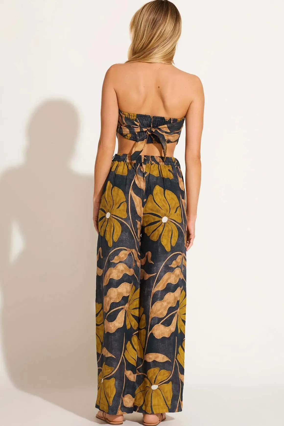 Joni Scarf Top - Kelp Flower EcoLinen