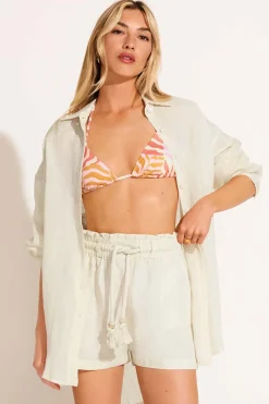 Playa Linen Boyfriend Shirt - Oatmeal EcoLinen
