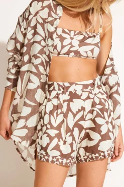 Playa Linen Boyfriend Shirt - Desert Flower EcoLinen
