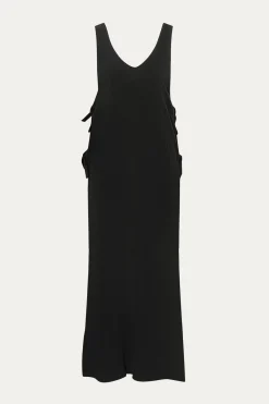 Riviera Dress - Black Crinkle Linen
