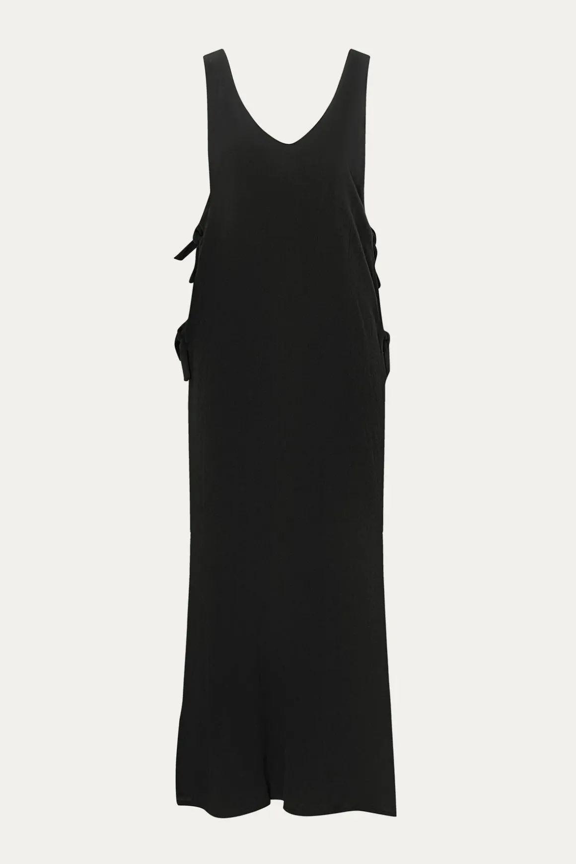 Riviera Dress - Black Crinkle Linen