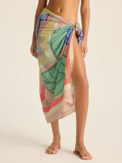 Samara Sarong - Retro Jungle Cotton Cupro