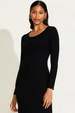 The Date Night Dress - Black Organic Rib