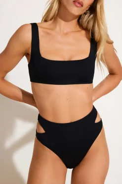 Vitamin A Amara High Waist Bottom Black EcoLux