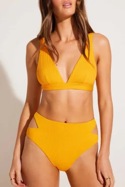 Vitamin A Amara High Waist Bottom Sunflower Pucker Rib