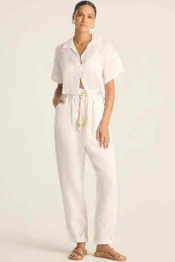 Vitamin A Avery Pant Boardwalk Stripe EcoLinen