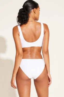 Vitamin A Cali High Leg Classic Coverage Bottom White EcoRib BT