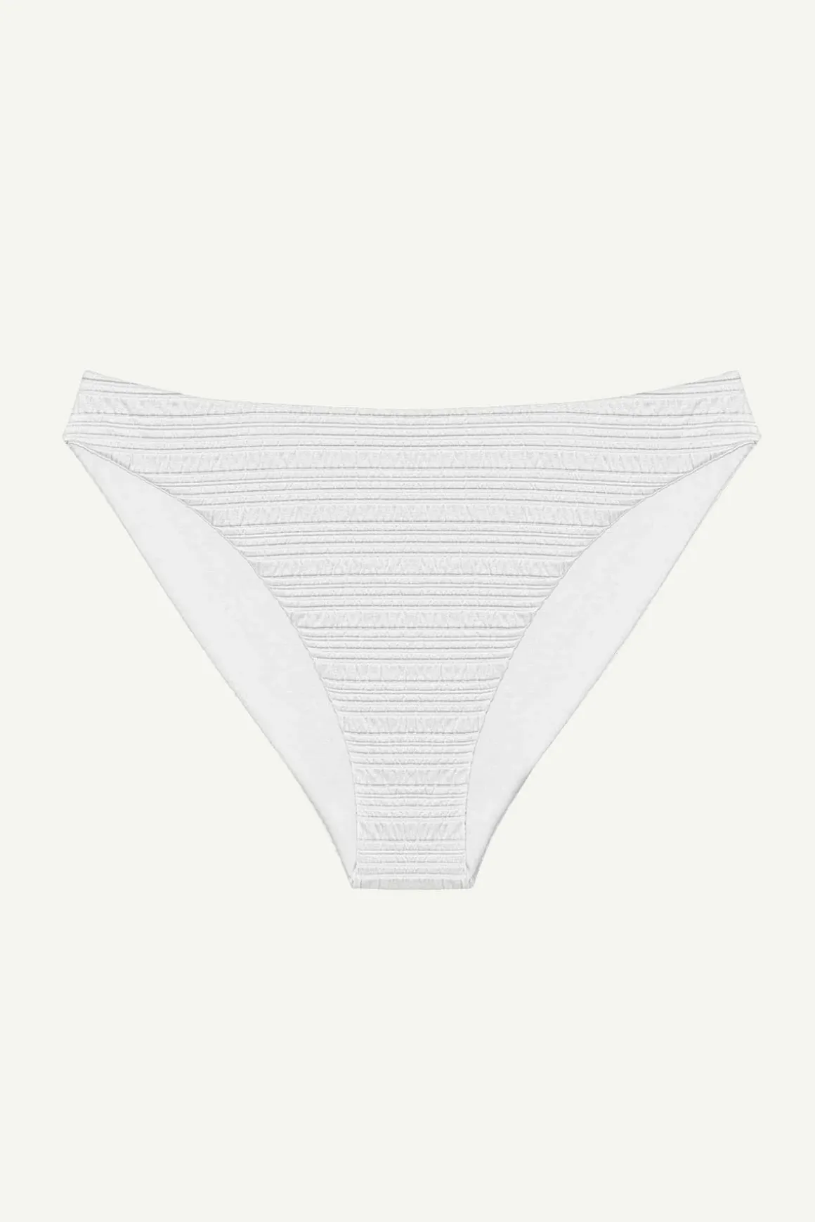 Vitamin A Cali High Leg Full Bottom White Seersucker Stripe
