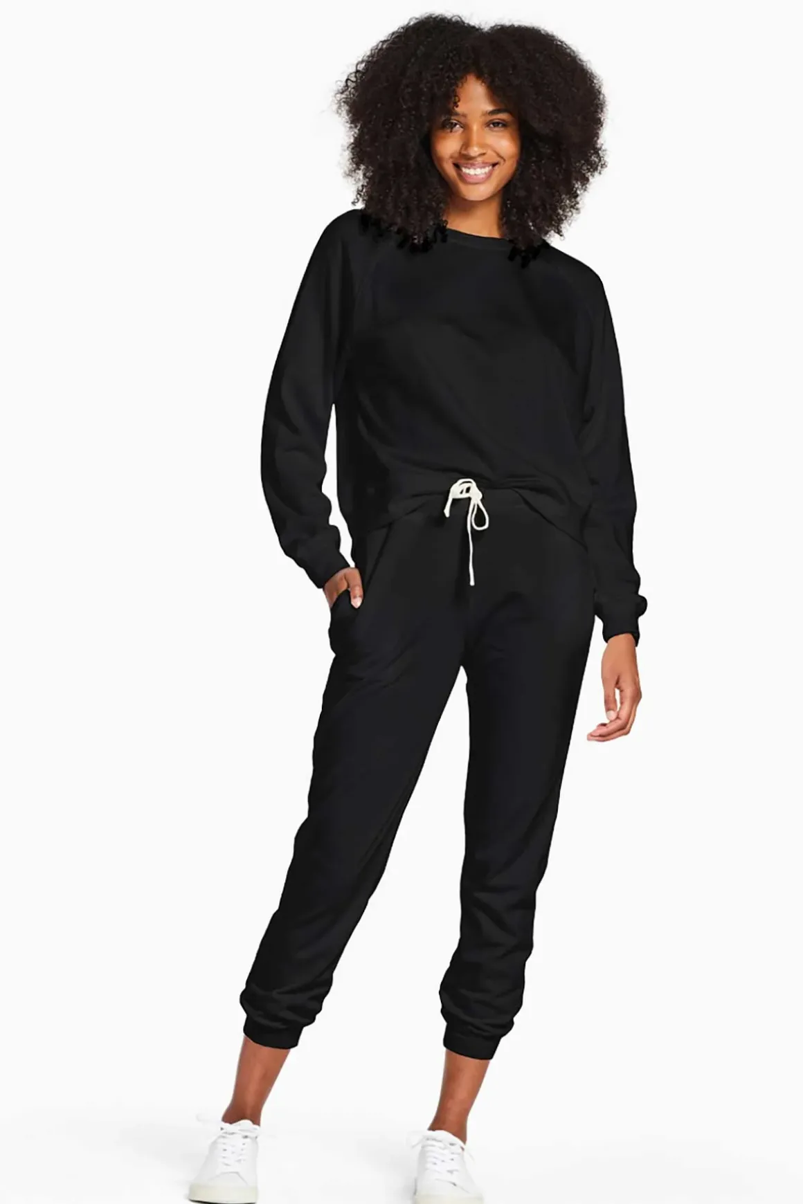 Vitamin A Cora Organic Cotton Crewneck Black EcoSoft