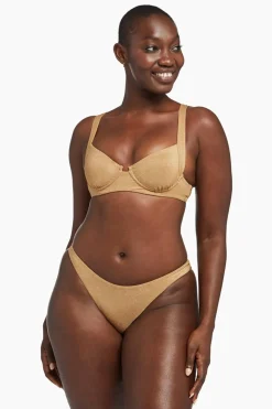 Vitamin A Demi Top Golden Glow Metallic