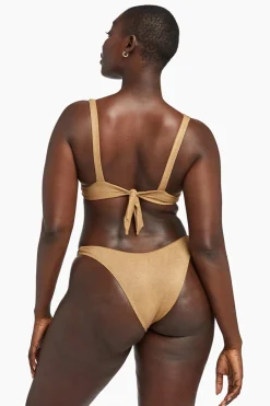 Vitamin A Demi Top Golden Glow Metallic