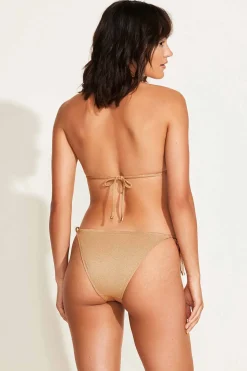 Vitamin A Elle Adjustable Tie Side Bottom Golden Glow Metallic