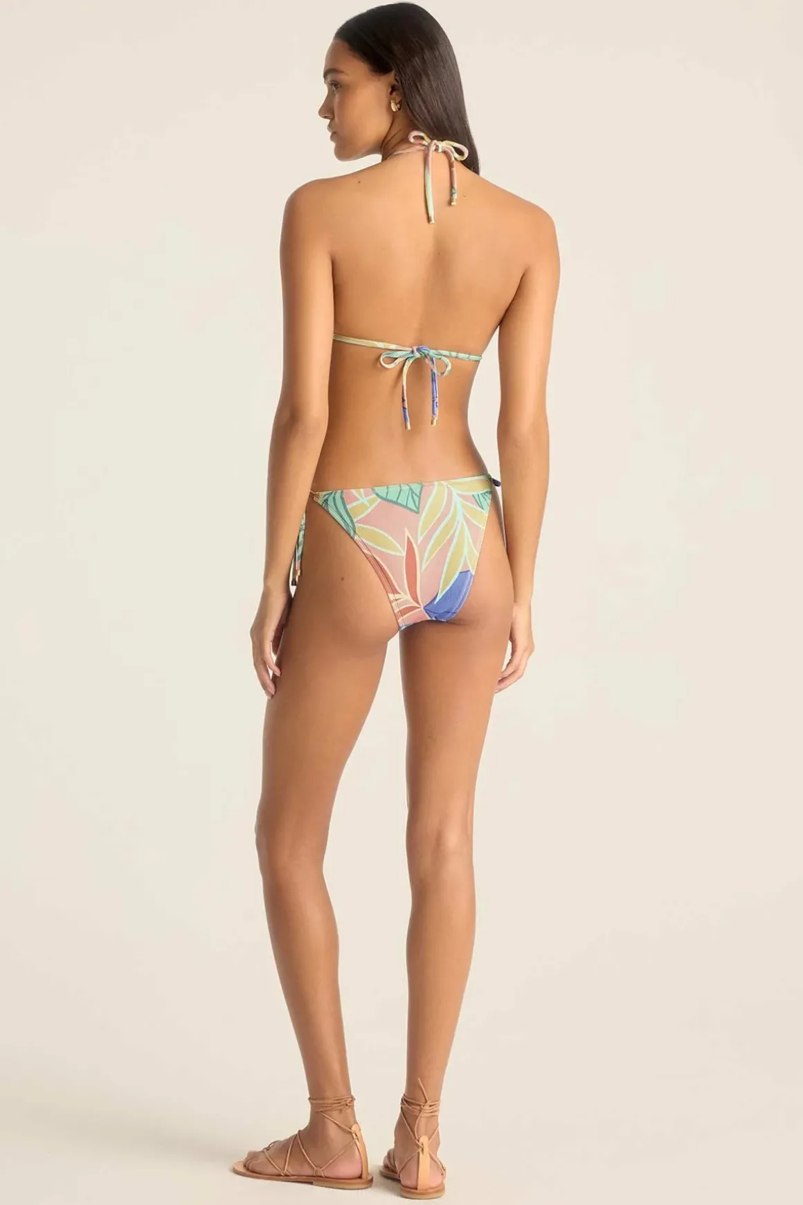 Vitamin A Elle Tie Side Bottom Retro Jungle Crepe Texture