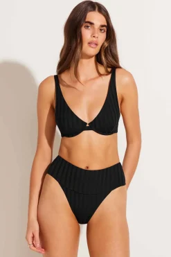 Vitamin A Emmi High Waist Bottom Black SuperRib