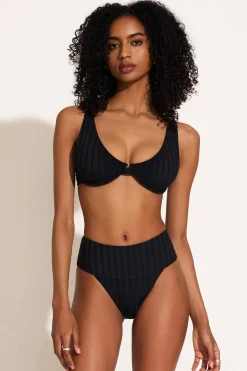 Vitamin A Emmi High Waist Bottom Black SuperRib