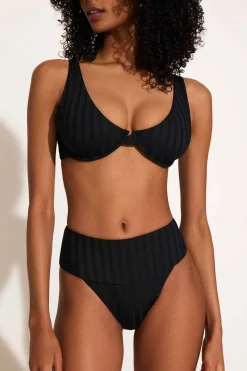 Vitamin A Emmi High Waist Bottom Black SuperRib