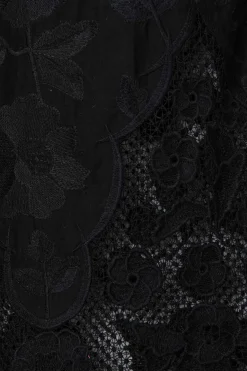 Vitamin A Flora Pant Black Beachside Broderie