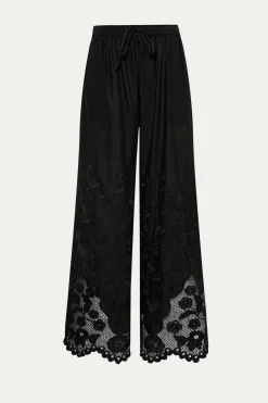 Vitamin A Flora Pant Black Beachside Broderie