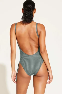 Vitamin A Gemma One Piece Sea Green EcoRib