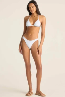 Vitamin A Gia Triangle Top White Seersucker Stripe